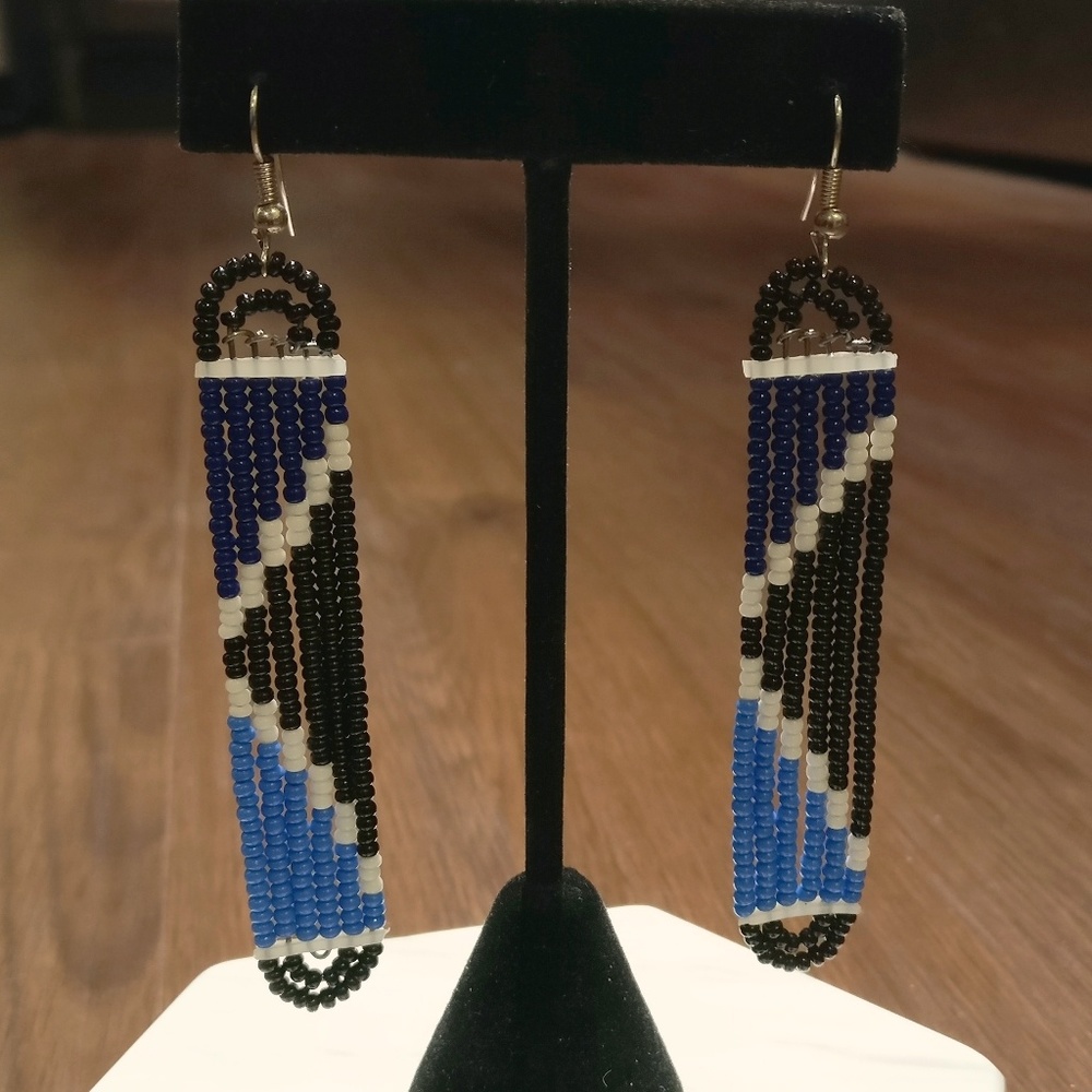 Seed Bead Dangle Earrings